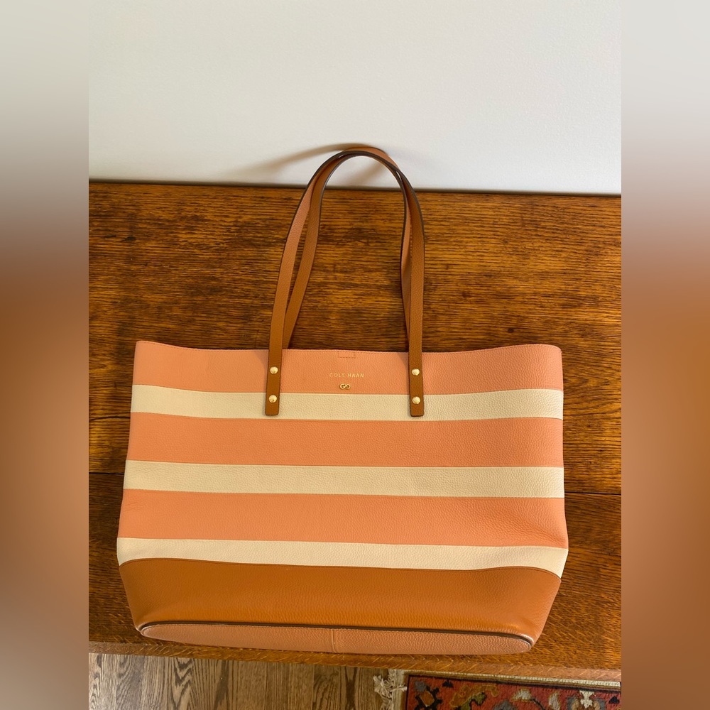 100% Leather Cole Haan Tote - Picture 4 of 9